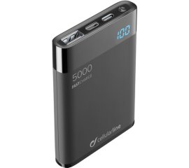 Cellularline FreePower Manta HD 5000i - Lightning Caricabatterie portatile ultrapiccolo con celle ad alta densità Nero