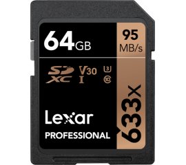 Lexar Professional 633x SDHC/SDXC UHS-I Cards memoria flash 64 GB Classe 10