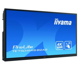 iiyama TE7504MIS-B2AG visualizzatore di messaggi Pannello piatto interattivo 190,5 cm (75") IPS Wi-Fi 350 cd/m² 4K Ultra HD Nero Touch screen Processore integrato Android