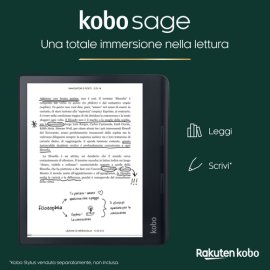 Rakuten Kobo Sage lettore e-book Touch screen 32 GB Wi-Fi Nero e' tornato disponibile su Radionovelli.it!