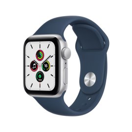 Apple Watch SE GPS, 40mm Cassa in Alluminio color Argento con Cinturino Sport Azzurro e' ora in vendita su Radionovelli.it!