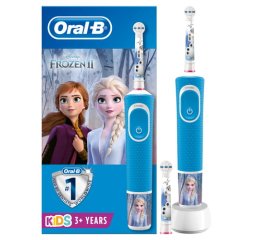 Oral-B Kids By Braun Spazzolino Elettrico Ricaricabile, 1 Manico Con Personaggi Disney Frozen 2, Dai 3 Anni In Su