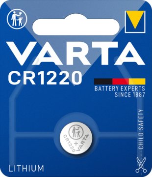 Varta LITHIUM Coin CR1220 (Batteria a bottone, 3V) Blister da 1