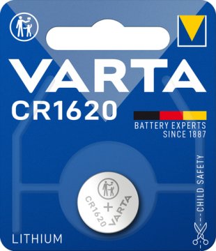 Varta LITHIUM Coin CR1620 (Batteria a bottone, 3V) Blister da 1