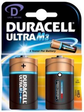 Duracell Ultra M3, D LR20 Batteria monouso Alcalino