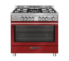 Glem Gas ST965MRS cucina Rosso, Stainless steel A+