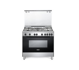 De’Longhi FGVX 96 ED2 cucina Gas Nero, Stainless steel A