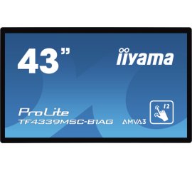 iiyama ProLite TF4339MSC-B1AG Monitor PC 109,2 cm (43") 1920 x 1080 Pixel Full HD LED Touch screen Multi utente Nero