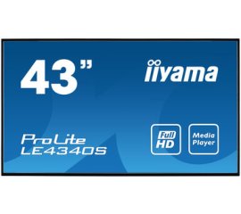 iiyama LE4340S-B3 visualizzatore di messaggi Pannello piatto per segnaletica digitale 109,2 cm (43") LED 350 cd/m² Full HD Nero 16/7