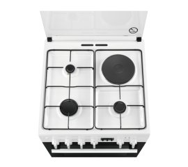 Electrolux LKM624011W Cucina Elettrico Gas Nero, Bianco A