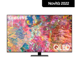 Samsung Series 8 TV QLED 4K 65” QE65Q80B Smart TV Wi-Fi Carbon Silver 2022, Processore Quantum 4K, Quantum HDR, Contrasti profondi, Suono 3D