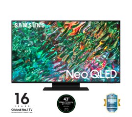 Samsung TV Neo QLED 4K 43” QE43QN90B Smart TV Wi-Fi Titan Black 2022, Mini LED, Processore Neo Quantum 4K, Quantum HDR, Gaming mode, Suono multidimensionale