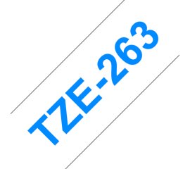 Brother TZE-263 nastro per etichettatrice Blu su bianco