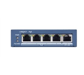Hikvision Digital Technology DS-3E0505P-E switch di rete Non gestito Gigabit Ethernet (10/100/1000) Supporto Power over Ethernet (PoE) Blu