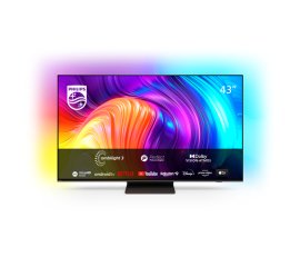 Philips AMBILIGHT tv the one 43" Android TV UHD 4K 43PUS8887, Processore P5, HDR10+ e Dolby Vision, Ready for Gaming 120Hz, Smart TV, Dolby Atmos