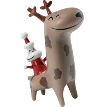 Alessi Christmas Cow Boy statuetta e statua ornamentale Multicolore Porcellana