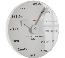Alessi MGU02 2 orologio da parete e da tavolo Cerchio Bianco