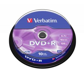 Verbatim DVD+R Matt Silver 4,7 GB 10 pz