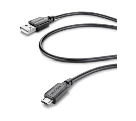 Cellularline USB Data Cable - Micro USB Cavo dati comodo e versatile Nero
