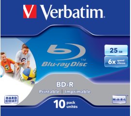Verbatim BD-R SL 25GB 6x Printable 10 Pack Jewel Case 10 pz