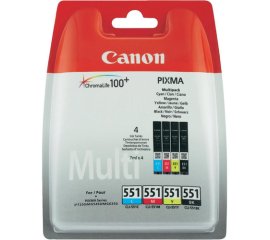Canon CLI-551 C/M/Y/BK w/sec cartuccia d'inchiostro 4 pz Originale Resa standard Nero, Ciano, Magenta, Giallo