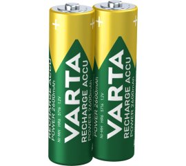 Varta Recharge Accu Power AA 2600 mAh Blister da 2 (Batteria NiMH Accu Precaricata, Mignon, batteria ricaricabile, pronta all'uso)