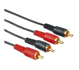 Hama Audio Connecting Cable 2 RCA Male Plugs - 2 RCA Male Plugs, 10 m cavo audio 2 x RCA Nero