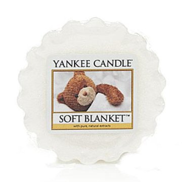 Yankee Candle Soft Blanket candela di cera Rotondo Ambra, Agrume, Vaniglia Bianco 1 pz
