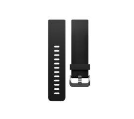 Fitbit FB159ABBKL accessorio indossabile intelligente Band Nero Elastomero, Acciaio inossidabile