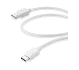 Cellularline USB Cable Medium - USB-C Cavo da USB a USB-C per la ricarica e sincronizzazione dati Bianco