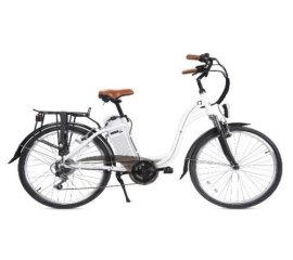 Smartway C1-L04S6-W bicicletta elettrica Bianco Acciaio 66 cm (26") 30 kg Ioni di Litio
