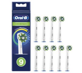 Oral-B CrossAction Testine Di Ricambio Con Tecnologia CleanMaximiser, Confezione Da 9 Pezzi