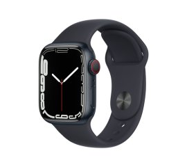Apple Watch Series 7 GPS + Cellular, 41mm Cassa in Alluminio Mezzanotte con Mezzanotte Cinturino Sport -