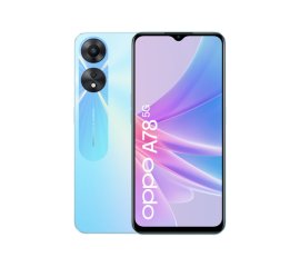 OPPO A78 5G Smartphone, AI Doppia fotocamera 50+2MP, Selfie 8GB, Display 6.56” 90HZ LCD, 5000mAh, RAM 4 (Esp 8GB/10GB/12GB) + ROM 128GB (esp1TB), IPX4, [Versione Italia], Glowing Blue