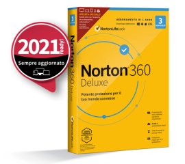 NortonLifeLock Norton 360 Deluxe 2021 | Antivirus per 3 dispositivi | Licenza di 1 anno | Secure VPN e Password Manager | PC, Mac, tablet e smartphone