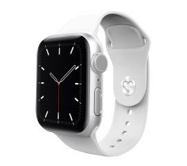 Eva Fruit Cinturino per Apple Watch compatibile con chiusura con bottone in silicone di colore bianco