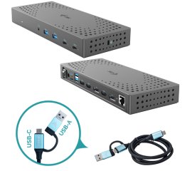 i-tec USB 3.0 / USB-C / Thunderbolt, 3x 4K Docking Station Gen 2 + Power Delivery 100W