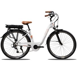 EMG E-bike Vintage con telaio in alluminio 19", ruote 28", motore centrale 250W Ananda, batteria 13AH e cambio Shimano