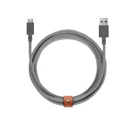 Native Union Belt Cable XL cavo USB 3 m USB A USB C Nero, Bianco