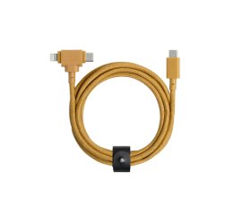 Native Union Belt Cable Duo cavo USB 1,5 m USB C USB C/Lightning Giallo