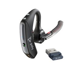 POLY Voyager 5200 Auricolare Wireless A clip Car/Home office Bluetooth Base di ricarica Nero