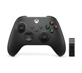 Microsoft Xbox Wireless Controller + Wireless Adapter for Windows 10 Nero Gamepad PC, Xbox One, Xbox One S, Xbox One X, Xbox Series S, Xbox Series X
