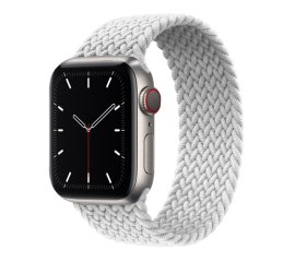 Eva Fruit Cinturino per Apple Watch Compatibile con chiusura elastica in fibra di silicone di colore bianco