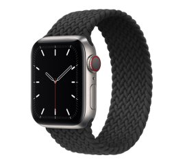 Eva Fruit Cinturino per Apple Watch Compatibile con chiusura elastica in fibra di silicone di colore nero