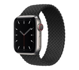 Eva Fruit Cinturino per Apple Watch Compatibile con chiusura elastica in fibra di silicone 40 mm - nero