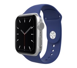 Eva Fruit Cinturino per Apple Watch compatibile con chiusura con bottone in silicone di colore blu scuro