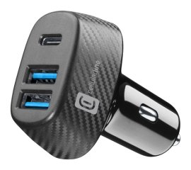 Cellularline Car Multipower Trio - iPhone, Samsung, Xiaomi, Oppo and other Smartphones and Tablets
