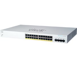Cisco CBS220-24P-4G Gestito L2 Gigabit Ethernet (10/100/1000) Supporto Power over Ethernet (PoE) 1U Bianco