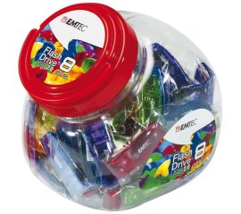Emtec C410 Color Mix - Candy Jar 2.0 unità flash USB 8 GB USB tipo A Blu, Verde, Viola, Rosso, Giallo