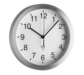 TFA-Dostmann 98.1091.02 orologio da parete e da tavolo Rotondo Alluminio, Bianco